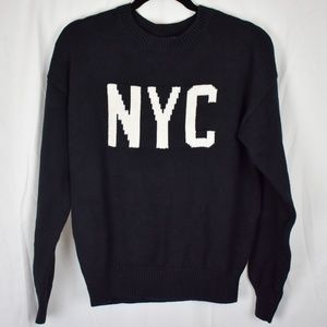 NWT - Victorias Secret PINK NYC Black Pullover Sweater